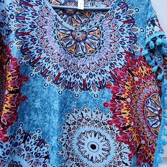 Yincro Swimsuit Cover Size A 100% polyester Multicolor Mandala print - Picture 6 of 9